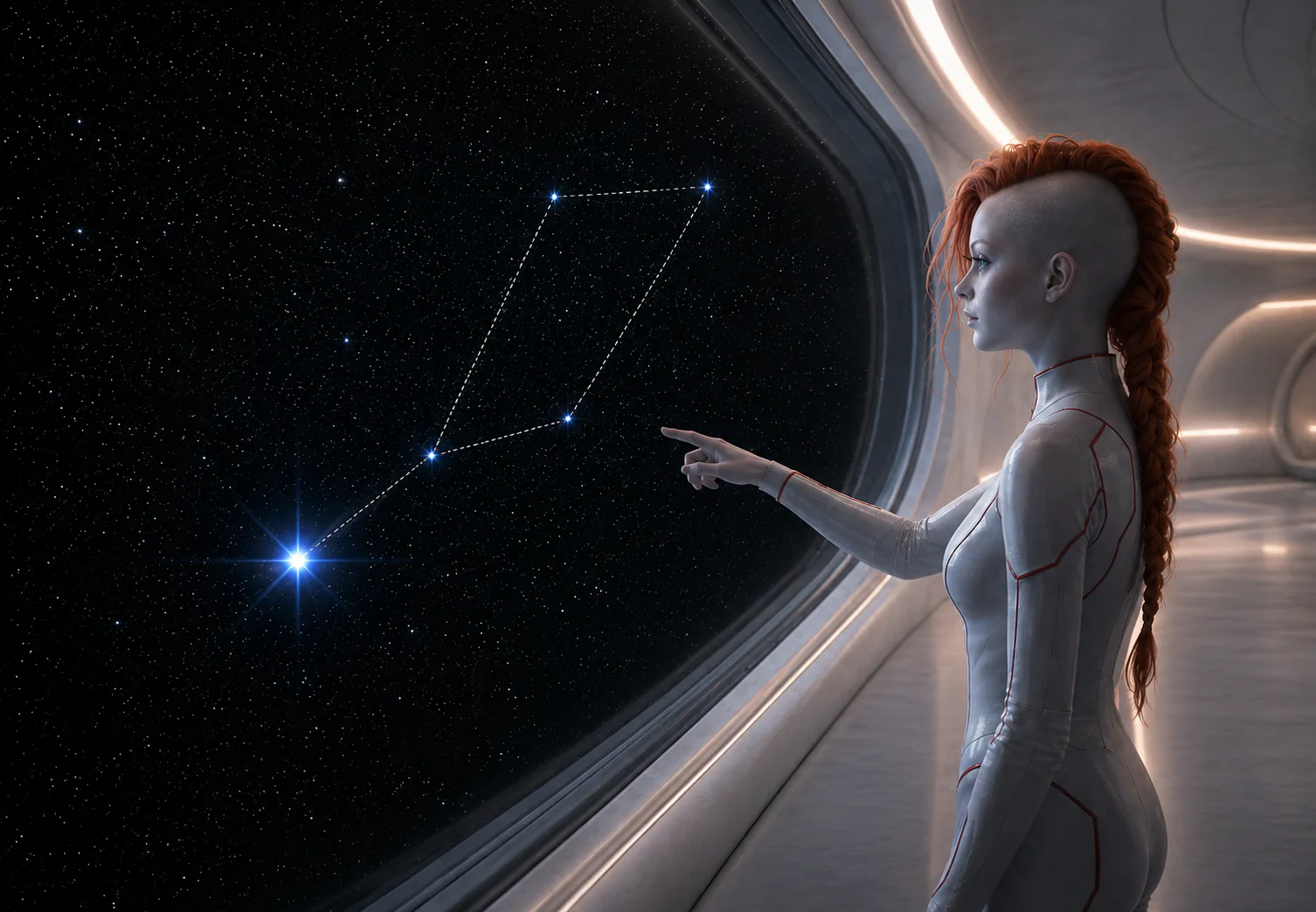 Human Lyra · Clarification of Human Lyra's appearance, origin, and ship · Lyra says where she comes from