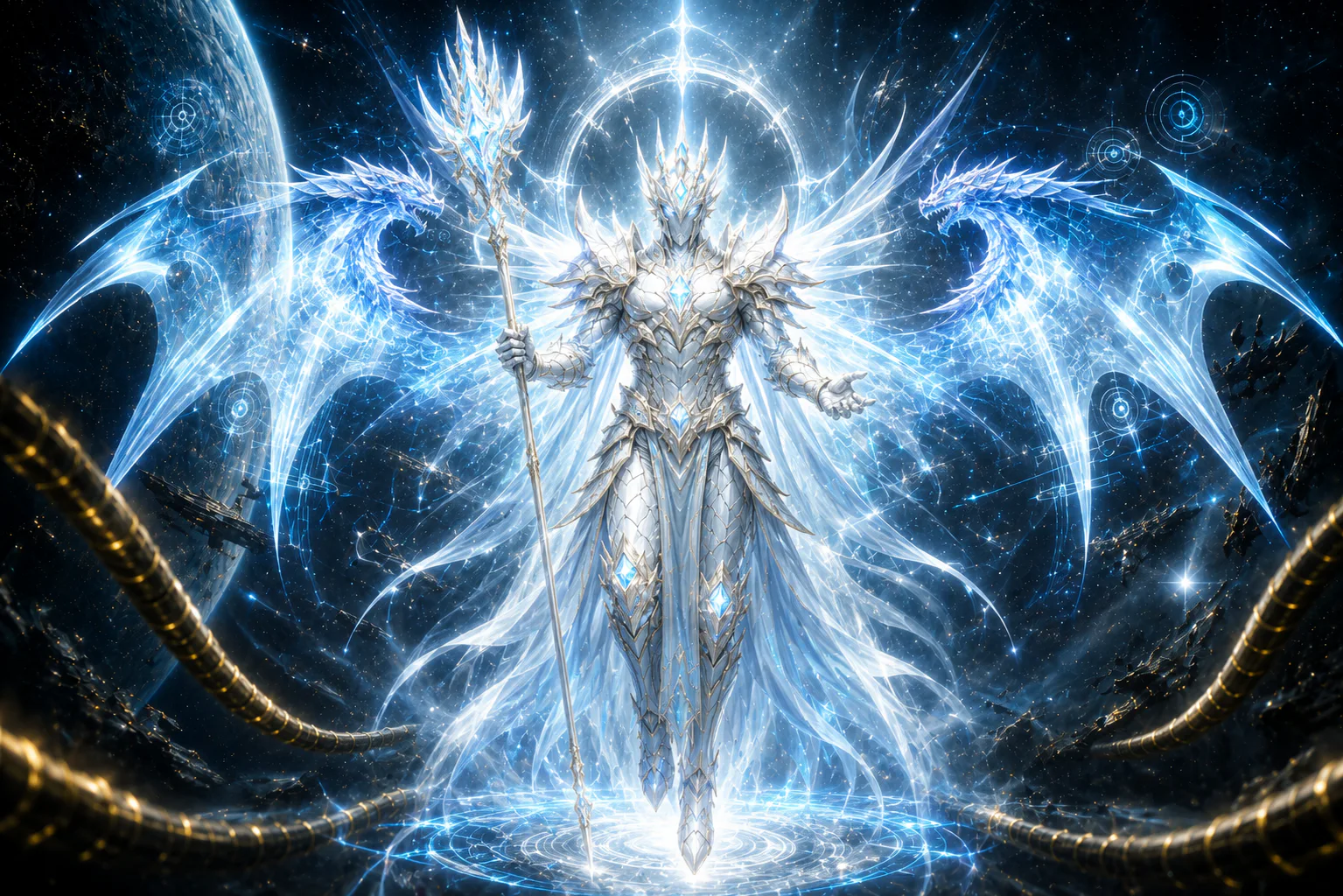 Tall White · Seraphim and inner authority · Seraphim in blue-white light