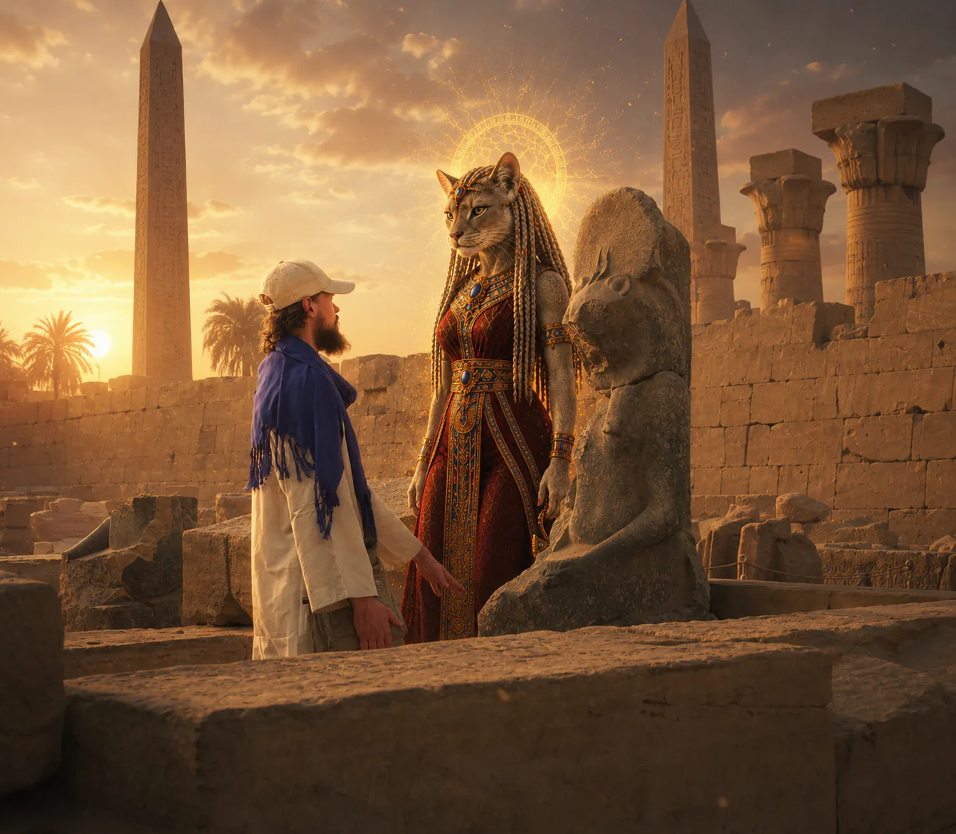 Sekhmet Lyra · Searching for traces of Sekhmet Lyra in Egypt · Sekhmet statue at Karnak