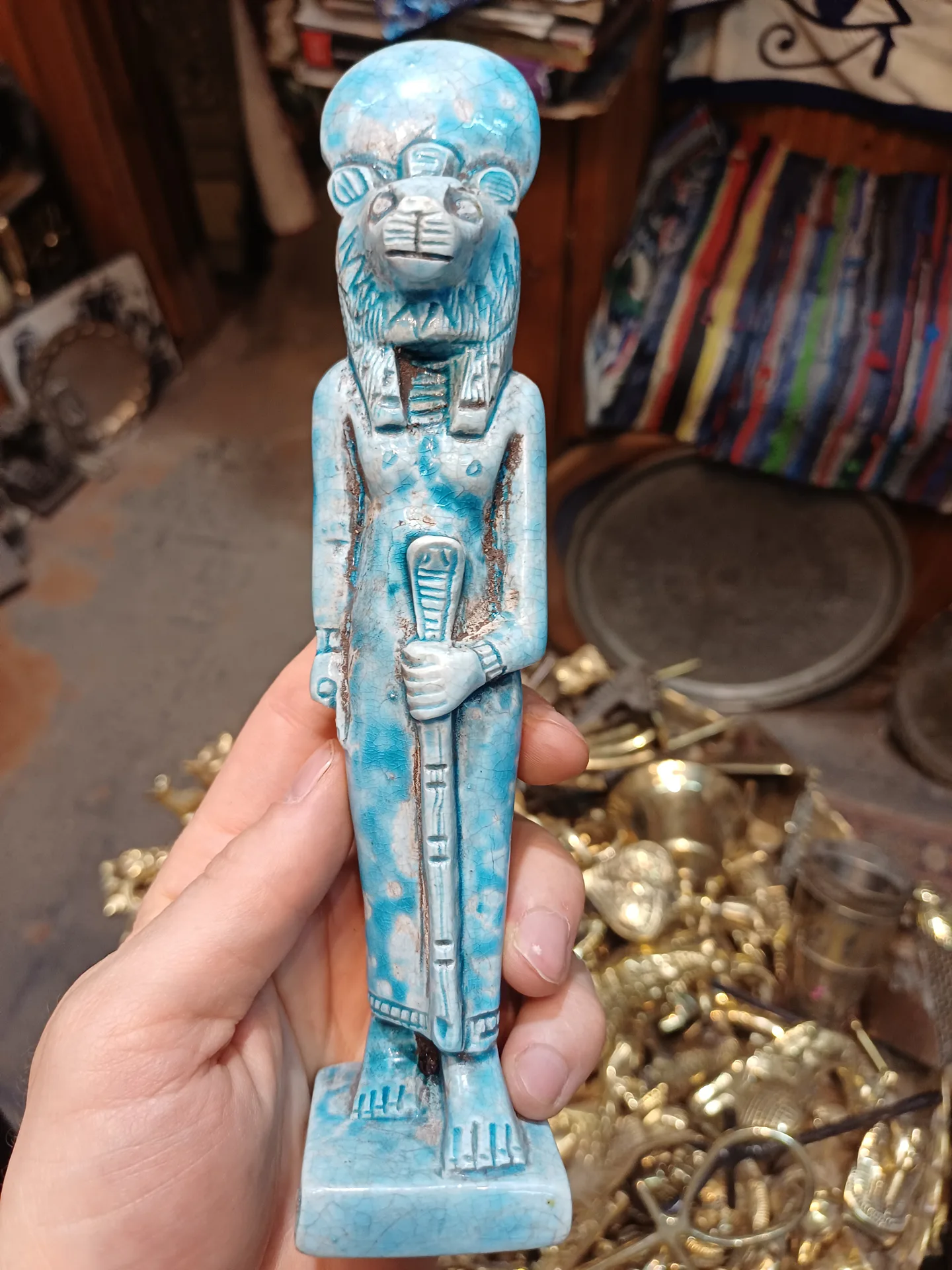 Sekhmet Lyra · Searching for traces of Sekhmet Lyra in Egypt · Sekhmet Lyra 3 handmade statue in Luxor