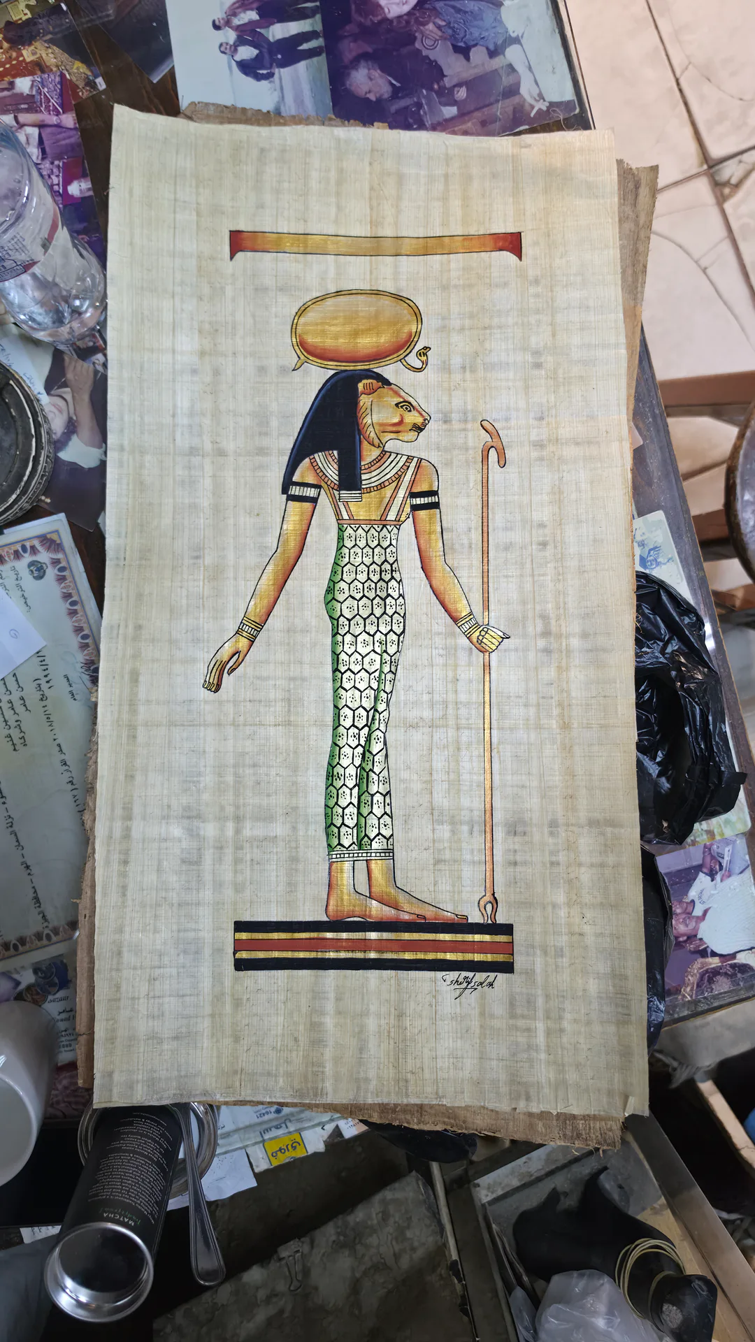 Sekhmet Lyra · Searching for traces of Sekhmet Lyra in Egypt · Sekhmet Lyra 4 papyrus art in Cairo