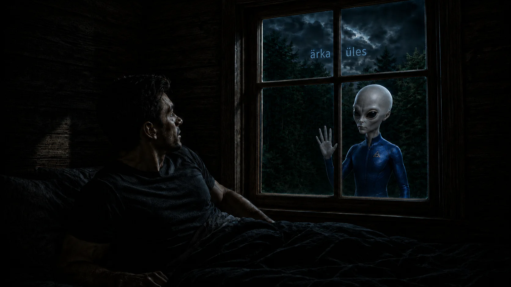 Small Grey · Grey behind the window—‘Wake up’ · Grey 1 first contact, wake up