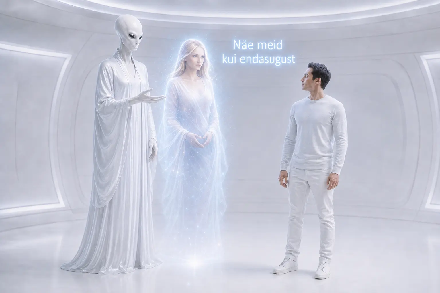 Pikk Valge näitab inimesele rahustavat inimkujulist visuaalset tõlget